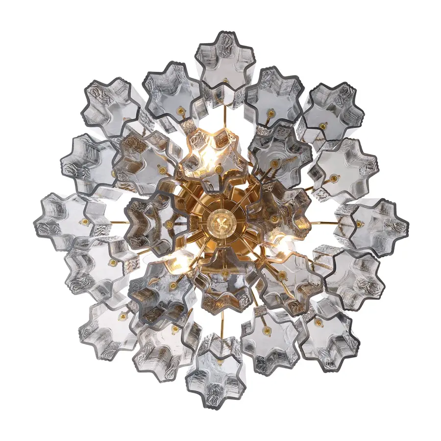 Addis 17.75" Chandelier in Polished Chrome with Autumn Glass - Image 74