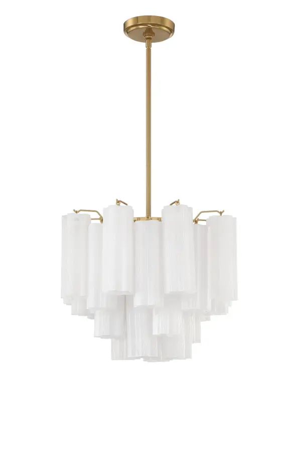 Addis 17.75" Chandelier in Polished Chrome with Autumn Glass - Image 79