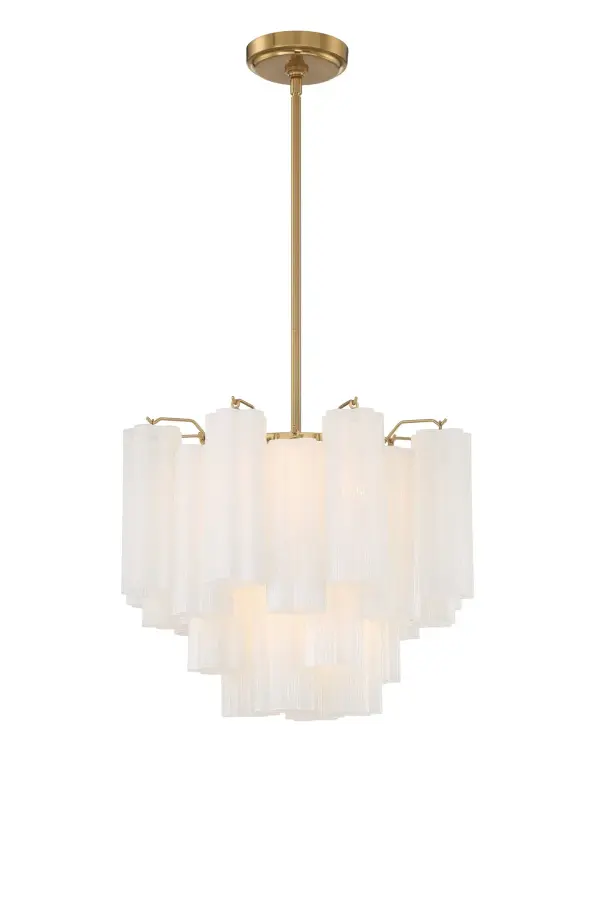 Addis 17.75" Chandelier in Polished Chrome with Autumn Glass - Image 80