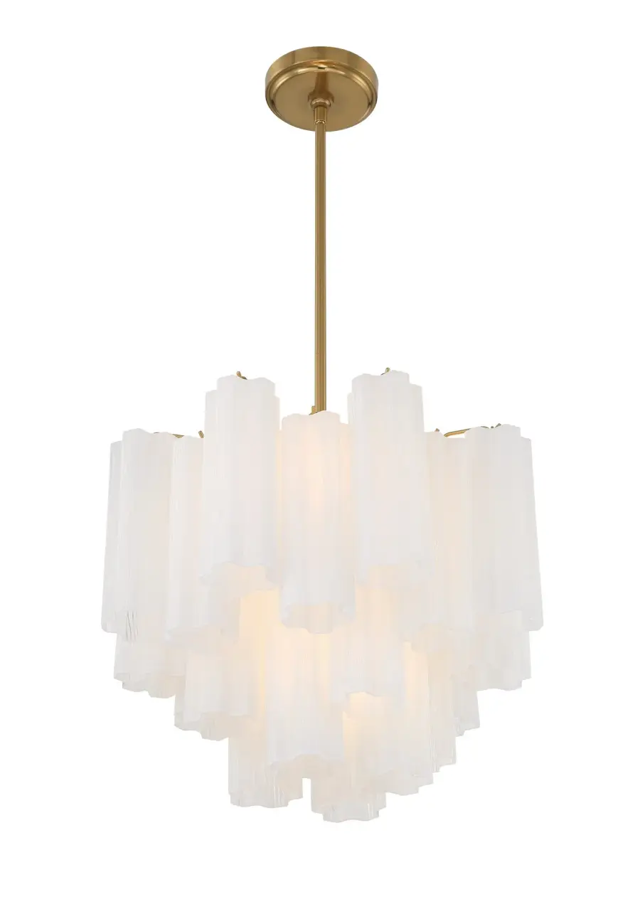 Addis 17.75" Chandelier in Polished Chrome with Autumn Glass - Image 82