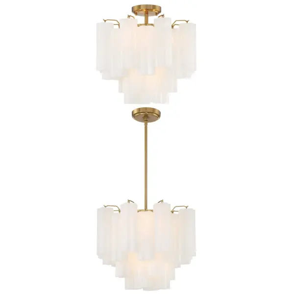 Addis 17.75" Chandelier in Polished Chrome with Autumn Glass - Image 83