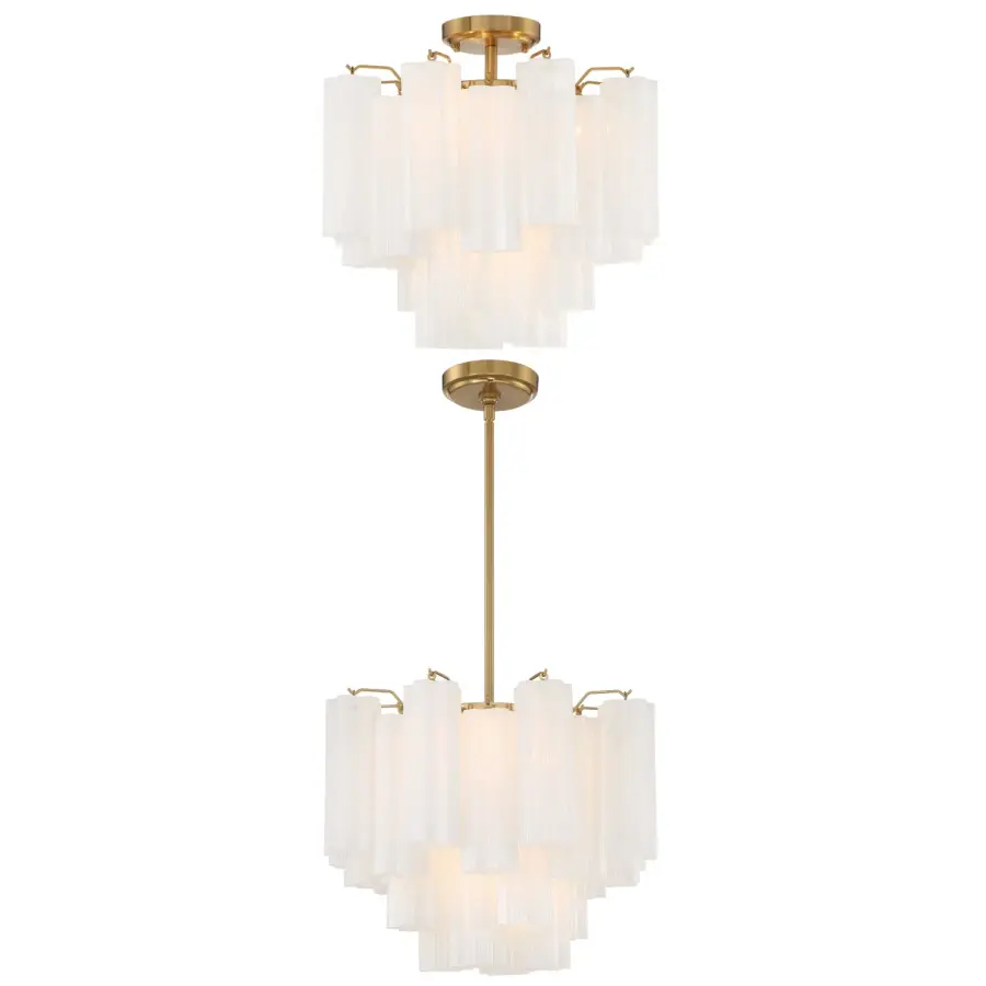 Addis 17.75" Chandelier in Polished Chrome with Autumn Glass - Image 83