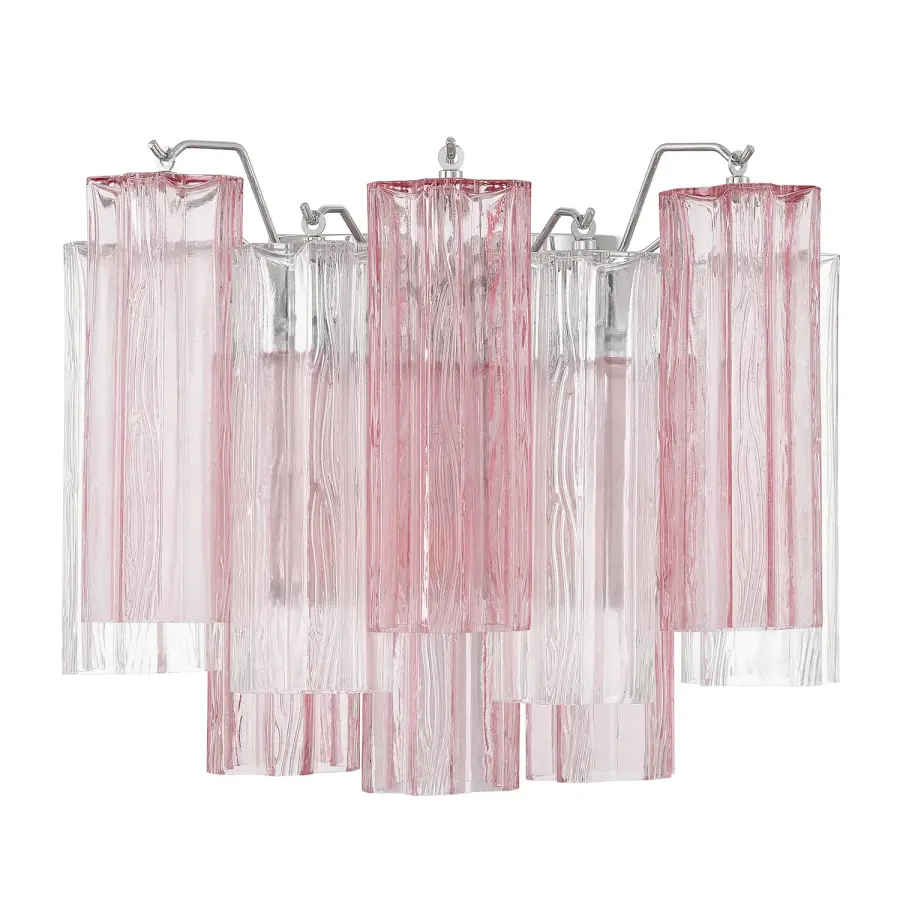 Addis 14.5" Wall Sconce in Polished Chrome with Autumn Glass - Image 2