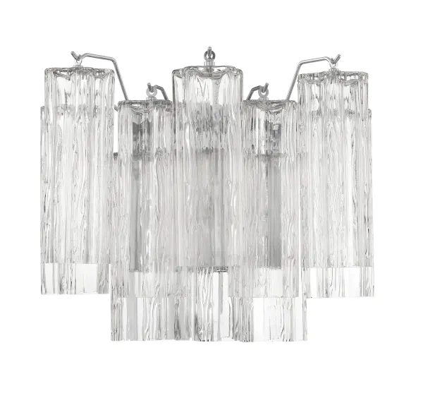 Addis 14.5" Wall Sconce in Polished Chrome with Autumn Glass - Image 13