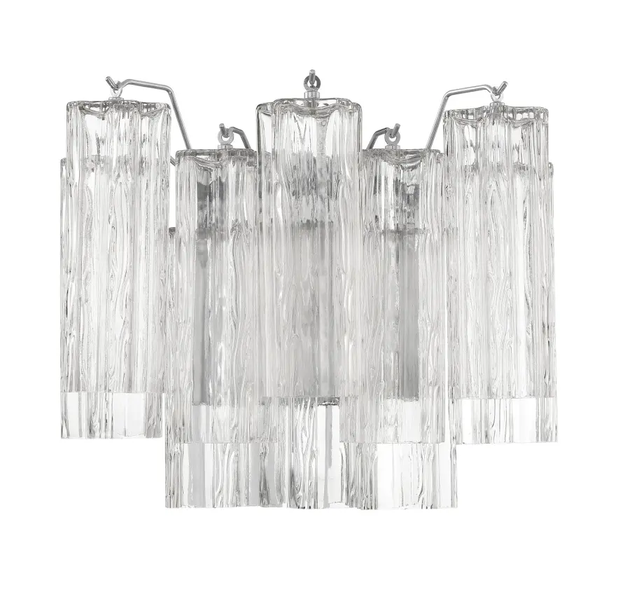 Addis 14.5" Wall Sconce in Polished Chrome with Autumn Glass - Image 13