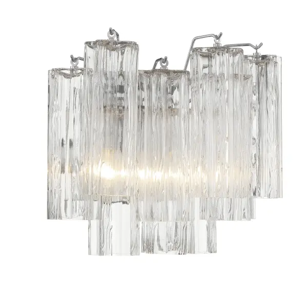 Addis 14.5" Wall Sconce in Polished Chrome with Autumn Glass - Image 15