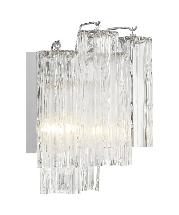 Addis 14.5" Wall Sconce in Polished Chrome with Autumn Glass - Image 16