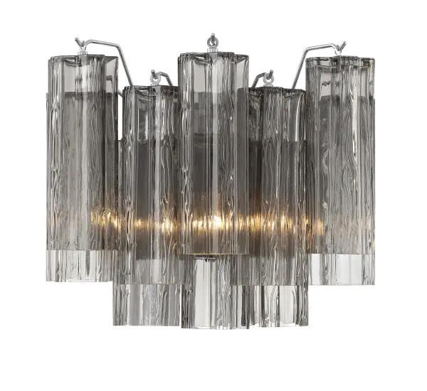 Addis 14.5" Wall Sconce in Polished Chrome with Autumn Glass - Image 19