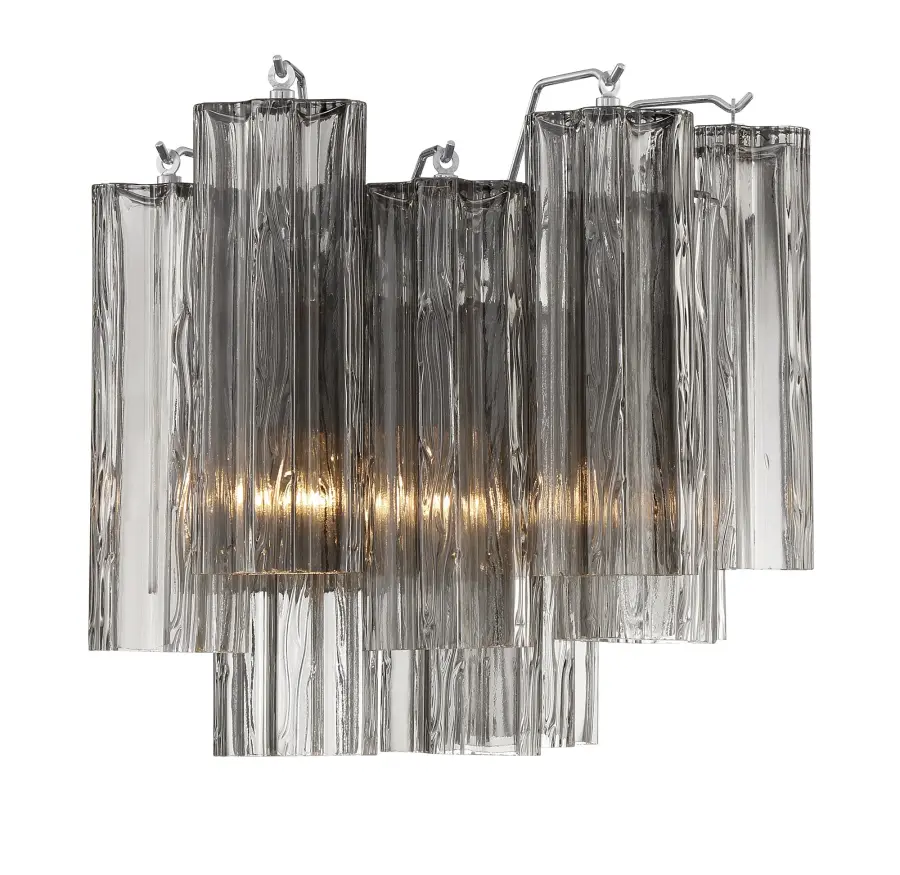 Addis 14.5" Wall Sconce in Polished Chrome with Autumn Glass - Image 20