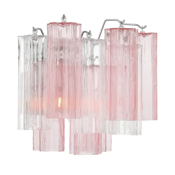 Addis 14.5" Wall Sconce in Polished Chrome with Autumn Glass - Image 3