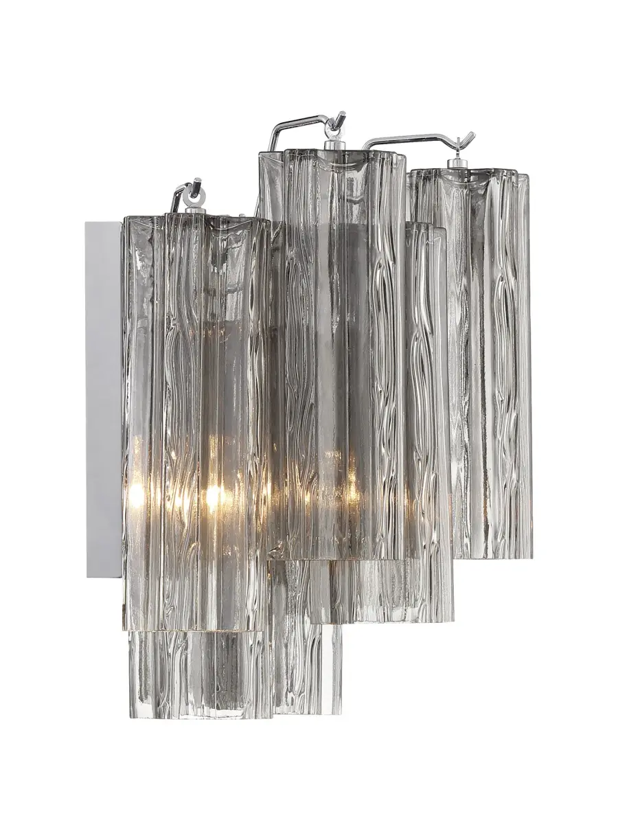 Addis 14.5" Wall Sconce in Polished Chrome with Autumn Glass - Image 21