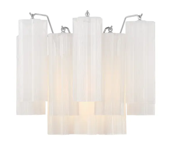 Addis 14.5" Wall Sconce in Polished Chrome with Autumn Glass - Image 24