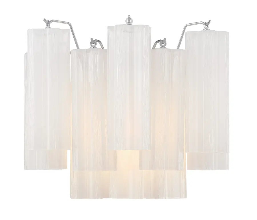 Addis 14.5" Wall Sconce in Polished Chrome with Autumn Glass - Image 24