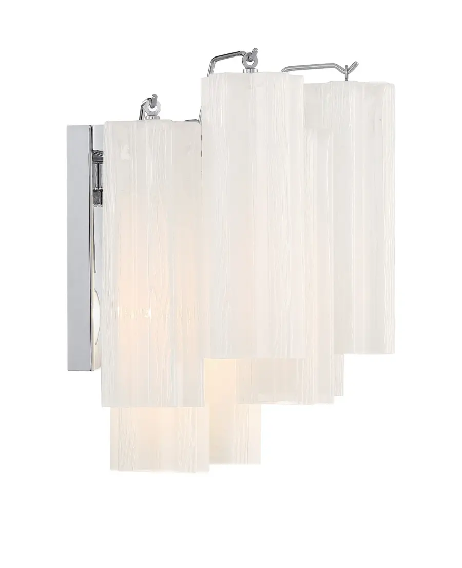 Addis 14.5" Wall Sconce in Polished Chrome with Autumn Glass - Image 26