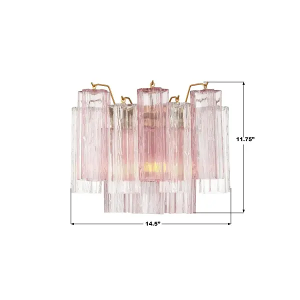 Addis 14.5" Wall Sconce in Polished Chrome with Autumn Glass - Image 35