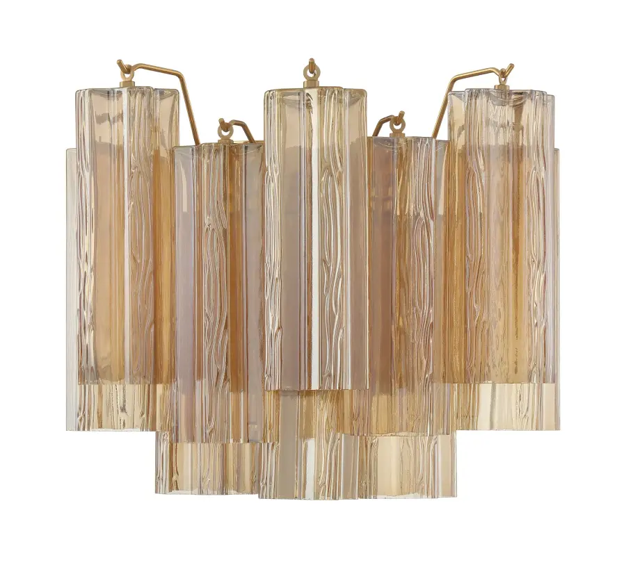 Addis 14.5" Wall Sconce in Polished Chrome with Autumn Glass - Image 37
