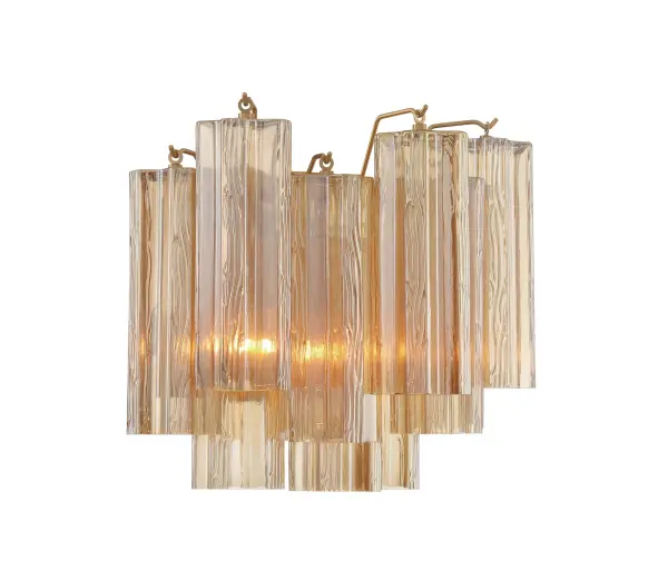 Addis 14.5" Wall Sconce in Polished Chrome with Autumn Glass - Image 38