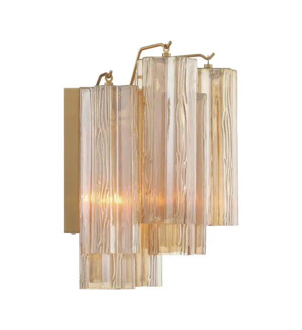 Addis 14.5" Wall Sconce in Polished Chrome with Autumn Glass - Image 39