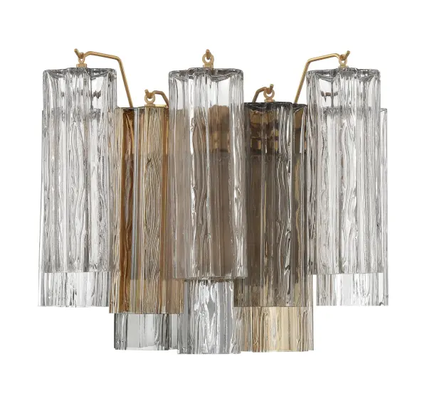 Addis 14.5" Wall Sconce in Polished Chrome with Autumn Glass - Image 41