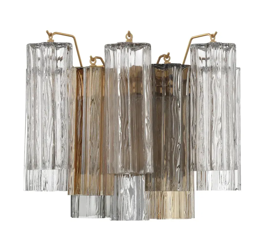 Addis 14.5" Wall Sconce in Polished Chrome with Autumn Glass - Image 41