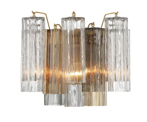Addis 14.5" Wall Sconce in Polished Chrome with Autumn Glass - Image 42