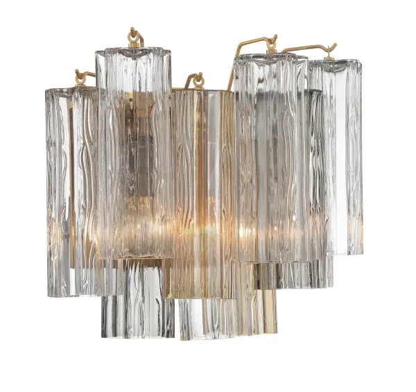 Addis 14.5" Wall Sconce in Polished Chrome with Autumn Glass - Image 43