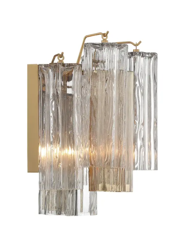 Addis 14.5" Wall Sconce in Polished Chrome with Autumn Glass - Image 44