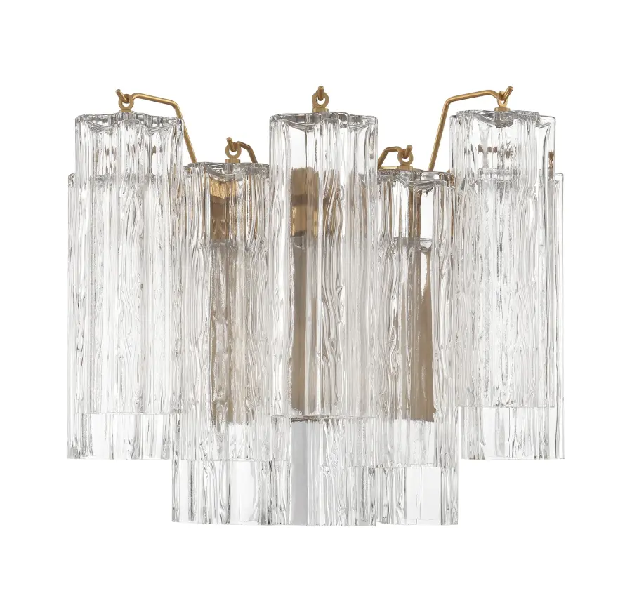 Addis 14.5" Wall Sconce in Polished Chrome with Autumn Glass - Image 46