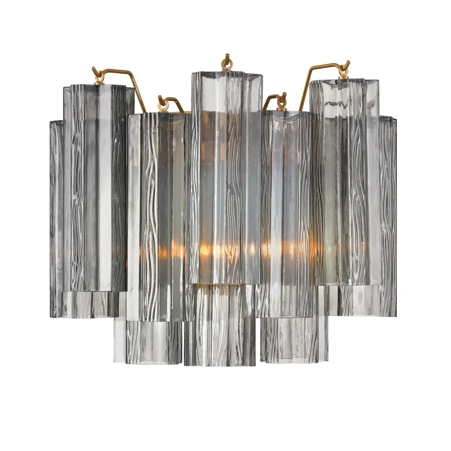 Addis 14.5" Wall Sconce in Polished Chrome with Autumn Glass - Image 51
