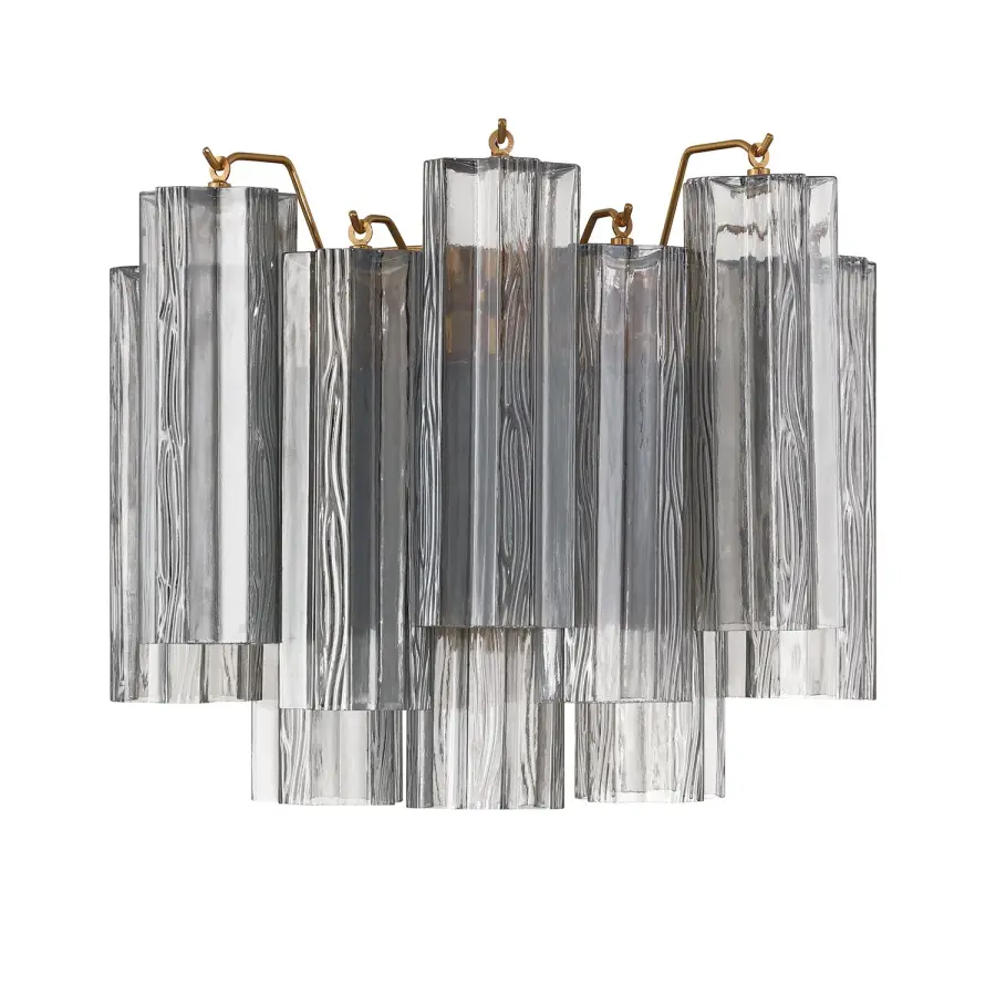 Addis 14.5" Wall Sconce in Polished Chrome with Autumn Glass - Image 52