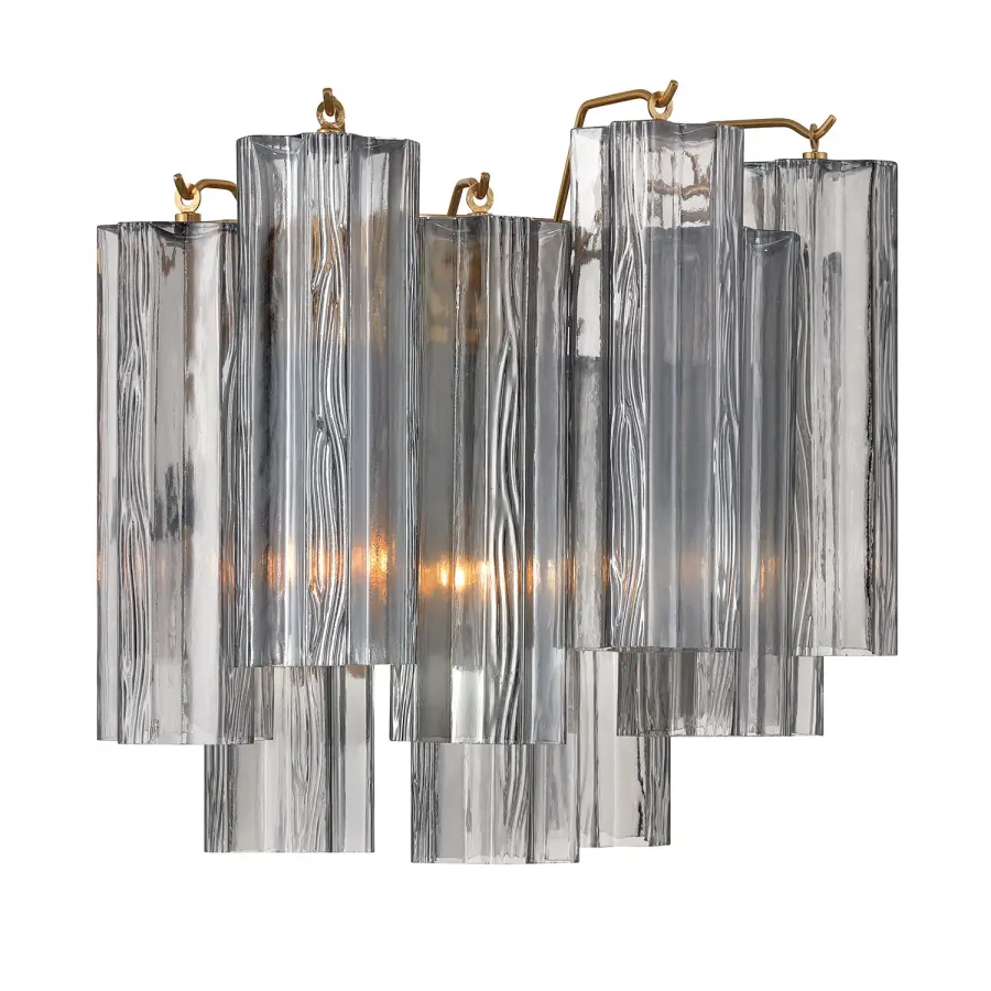 Addis 14.5" Wall Sconce in Polished Chrome with Autumn Glass - Image 53