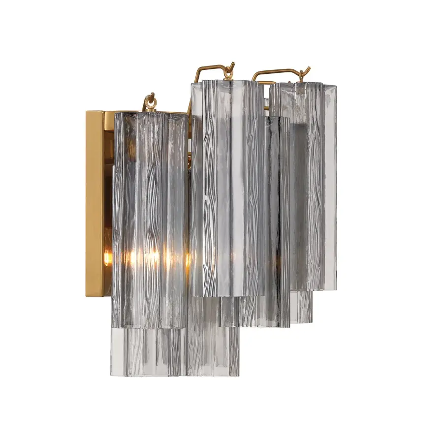 Addis 14.5" Wall Sconce in Polished Chrome with Autumn Glass - Image 54