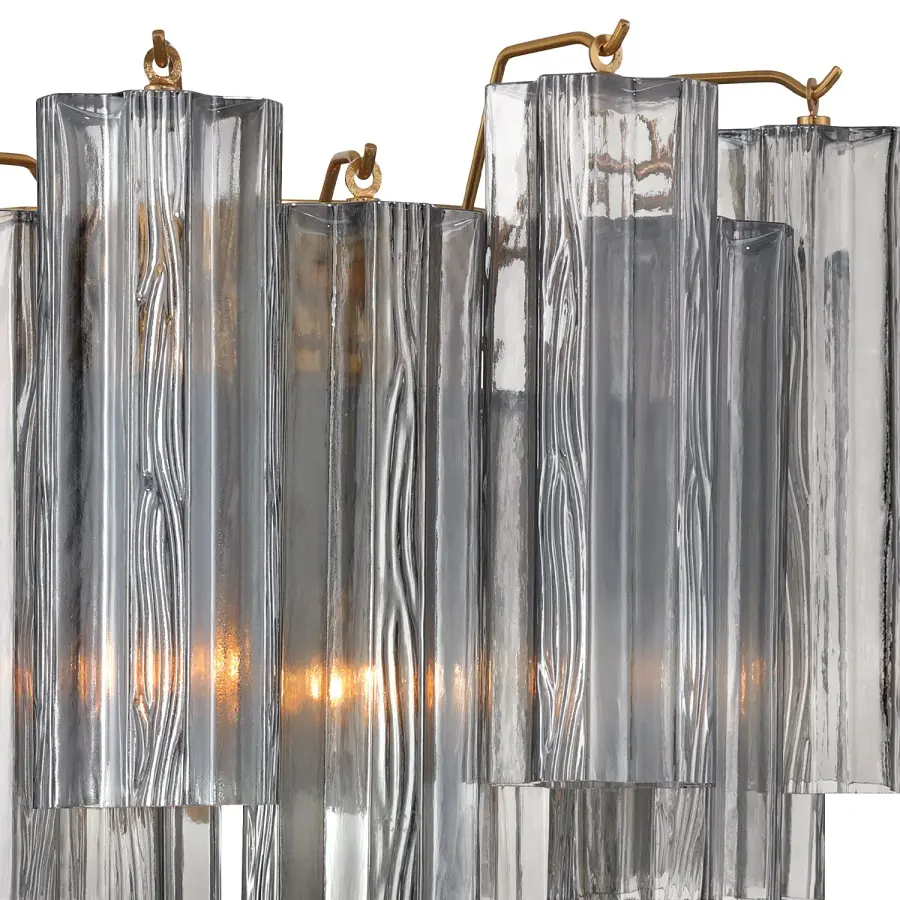 Addis 14.5" Wall Sconce in Polished Chrome with Autumn Glass - Image 55