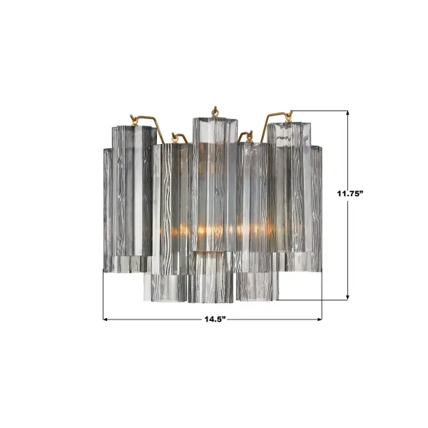 Addis 14.5" Wall Sconce in Polished Chrome with Autumn Glass - Image 57