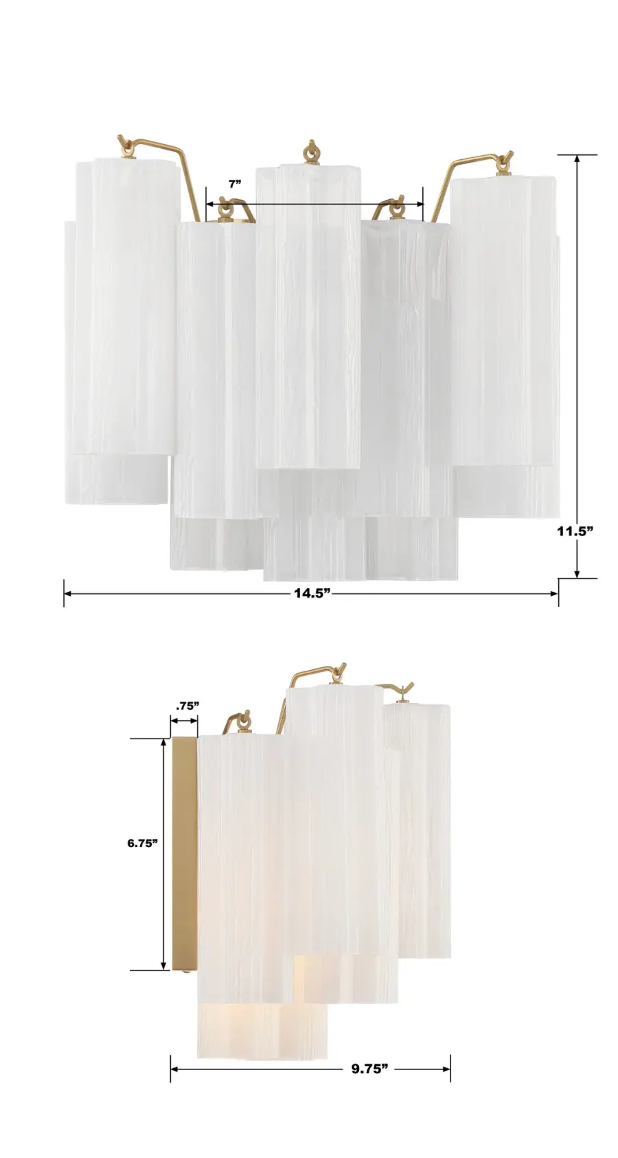 Addis 14.5" Wall Sconce in Polished Chrome with Autumn Glass - Image 63