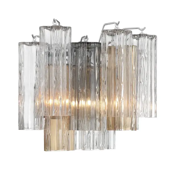 Addis 14.5" Wall Sconce in Polished Chrome with Autumn Glass - Image 10
