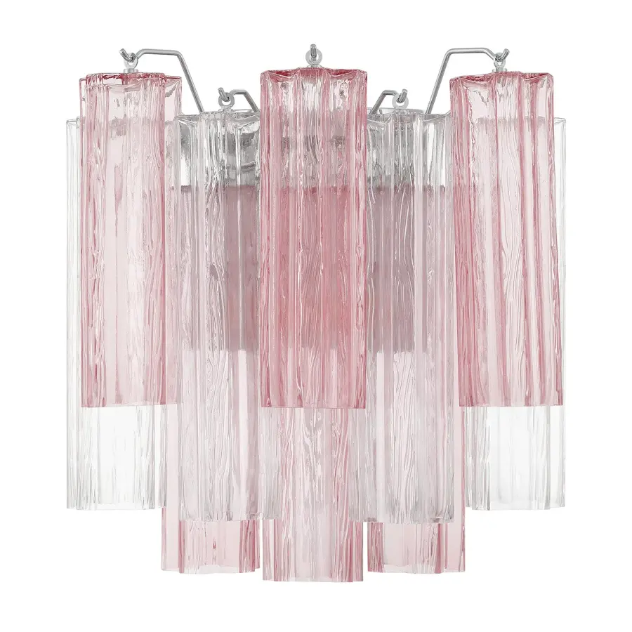 Addis 14.5" Wall Sconce in Polished Chrome with Autumn Glass - Image 2