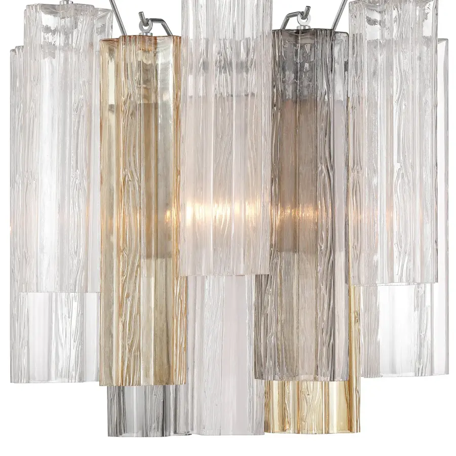 Addis 14.5" Wall Sconce in Polished Chrome with Autumn Glass - Image 12