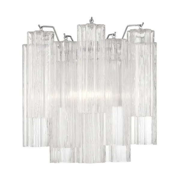 Addis 14.5" Wall Sconce in Polished Chrome with Autumn Glass - Image 15
