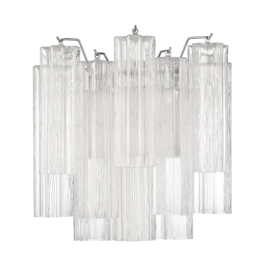Addis 14.5" Wall Sconce in Polished Chrome with Autumn Glass - Image 16