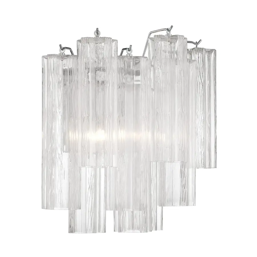 Addis 14.5" Wall Sconce in Polished Chrome with Autumn Glass - Image 17
