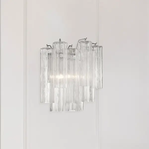 Addis 14.5" Wall Sconce in Polished Chrome with Autumn Glass - Image 20