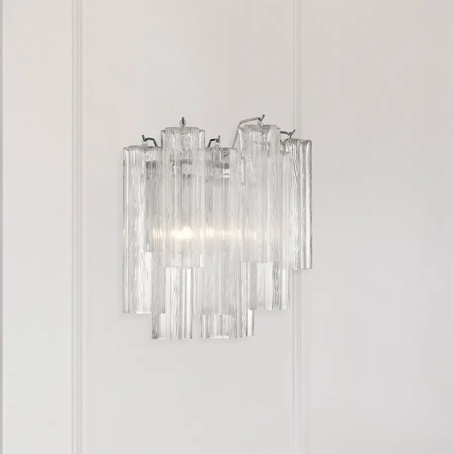 Addis 14.5" Wall Sconce in Polished Chrome with Autumn Glass - Image 20