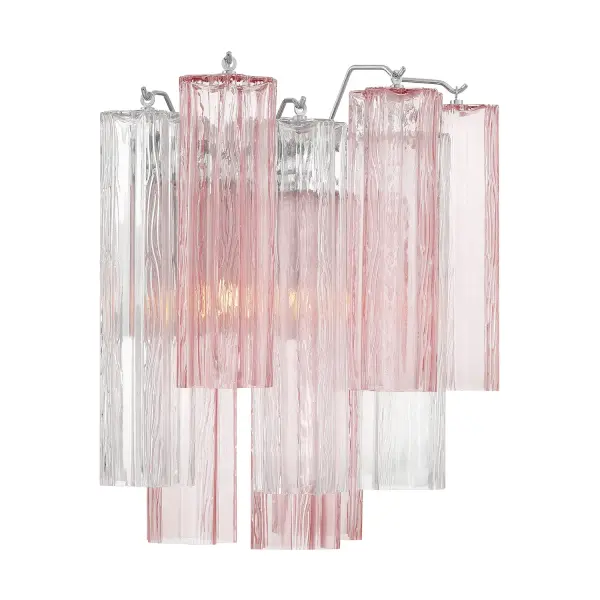 Addis 14.5" Wall Sconce in Polished Chrome with Autumn Glass - Image 3
