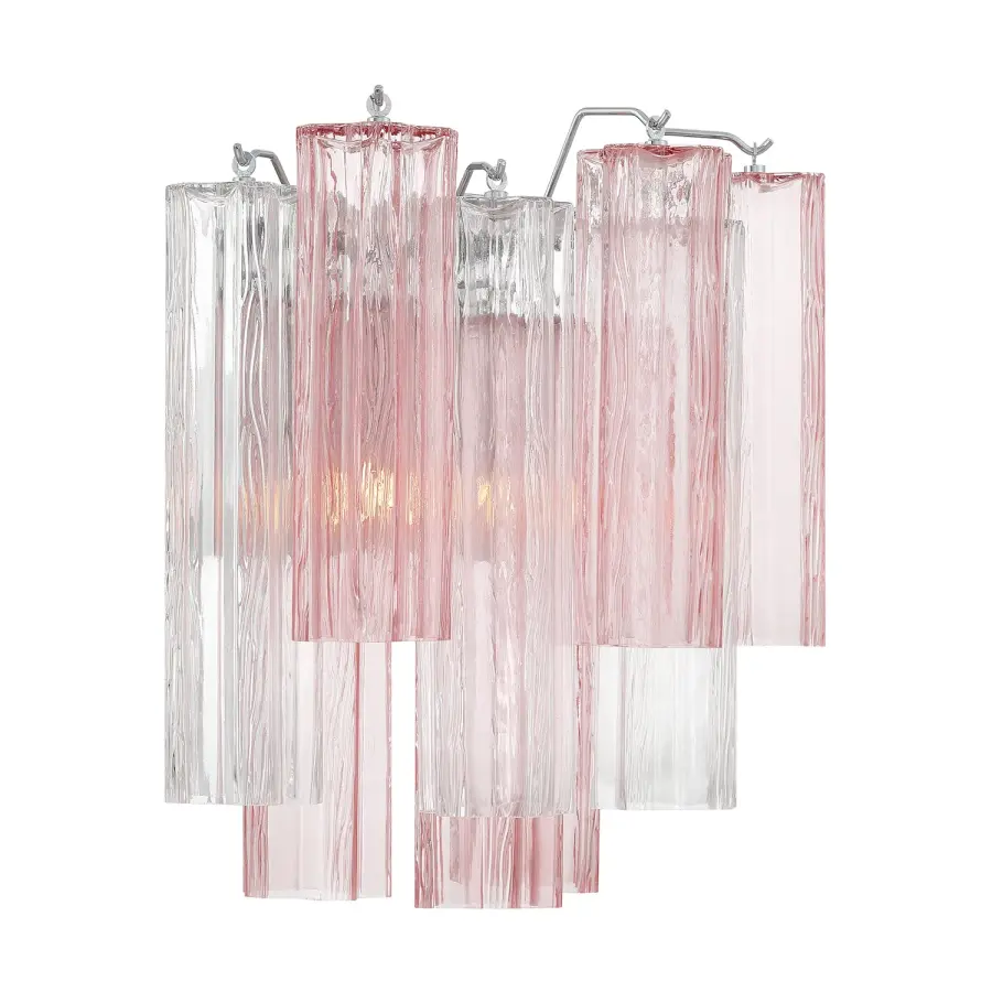 Addis 14.5" Wall Sconce in Polished Chrome with Autumn Glass - Image 3