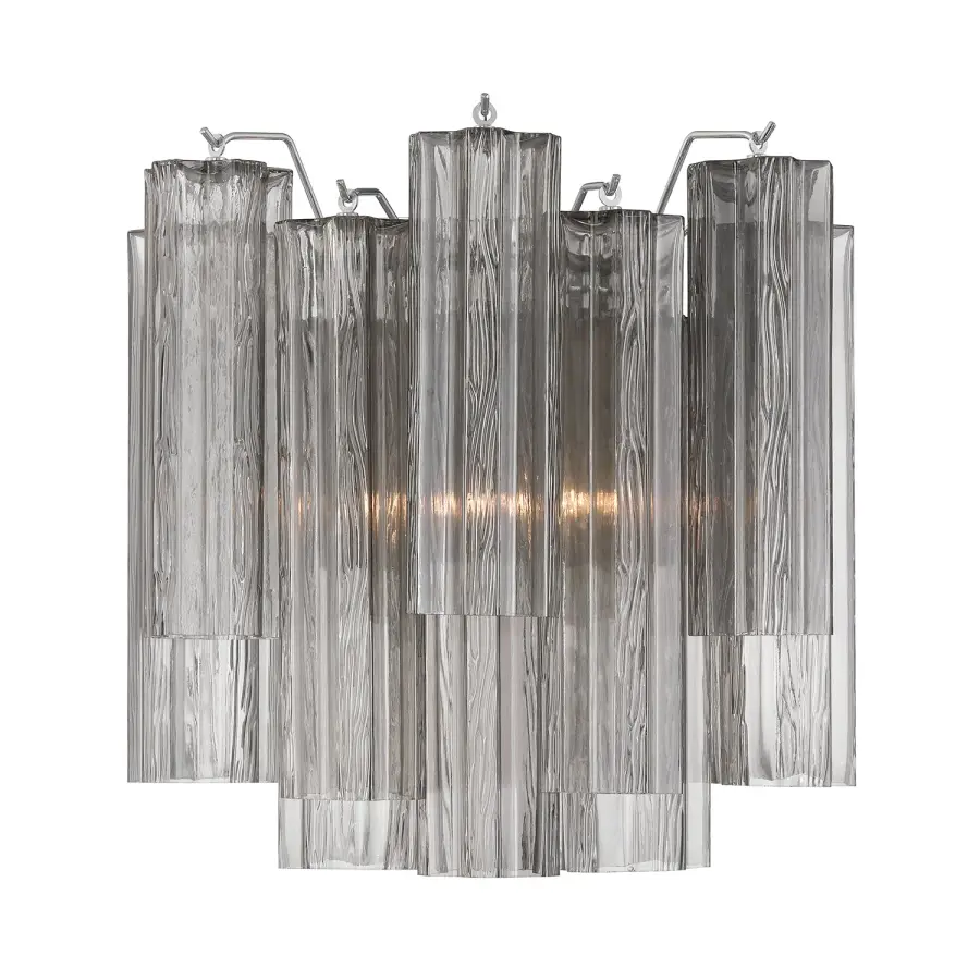 Addis 14.5" Wall Sconce in Polished Chrome with Autumn Glass - Image 22