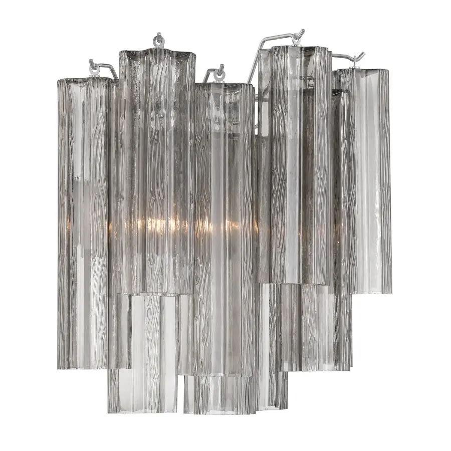 Addis 14.5" Wall Sconce in Polished Chrome with Autumn Glass - Image 24