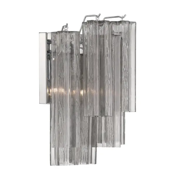 Addis 14.5" Wall Sconce in Polished Chrome with Autumn Glass - Image 25