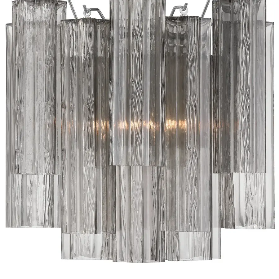 Addis 14.5" Wall Sconce in Polished Chrome with Autumn Glass - Image 26