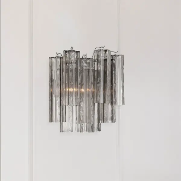 Addis 14.5" Wall Sconce in Polished Chrome with Autumn Glass - Image 27